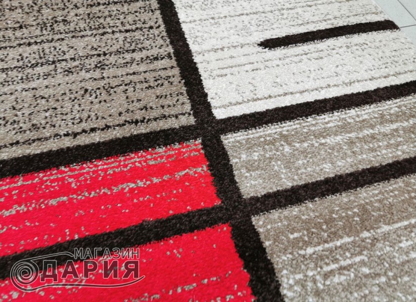Тъкан килим MAGNOLIA 704 d.beige/red